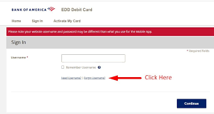 bank of america edd login not working