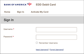edd bank of america login online